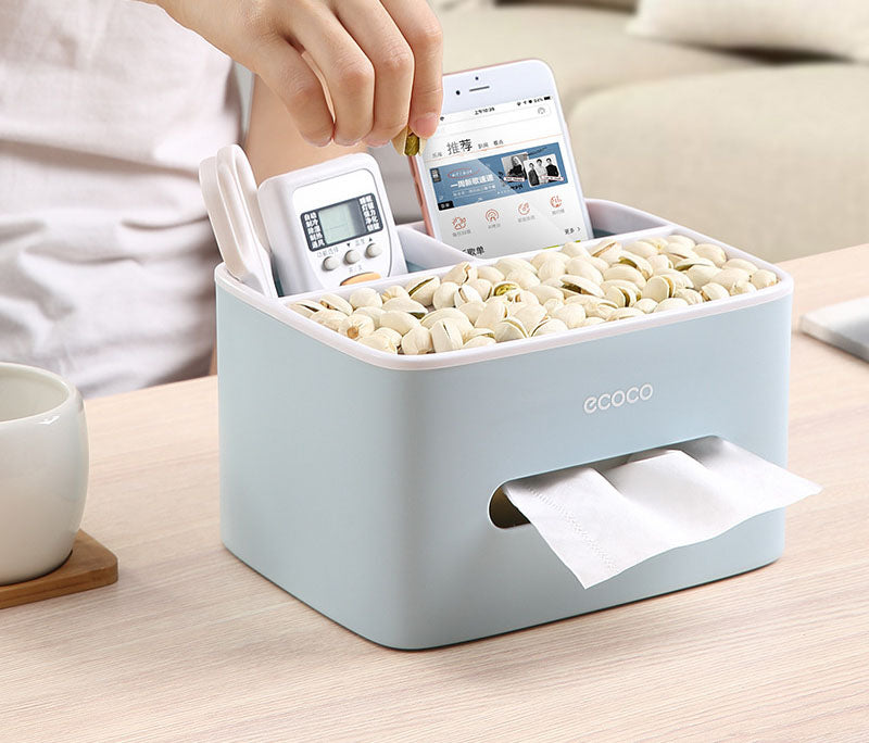 Multifunctional Desktop Tissue Box – Home Storage & Paper Organizer