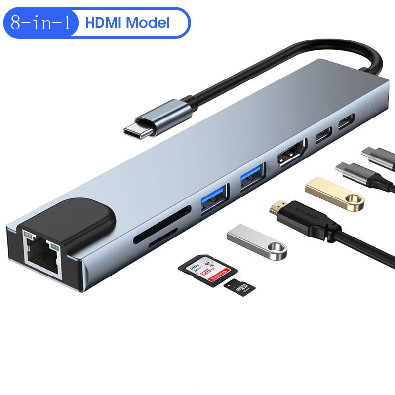 Eight One Docking Station Type Network Card HDMI Multifunctional