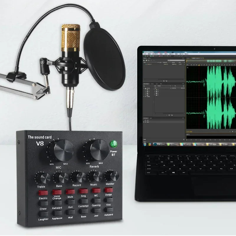 Professional Sound Card Streaming Live Broadcast Podcast Recording