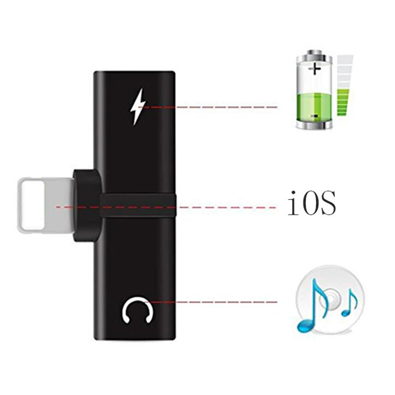 XO Headphone Lightnig Audio Charger Adapter 2 in 1 For iPhone 7/ 7 Plus Compatible iOS 10.33&iOS11 For iPhone X 8 / 8plus