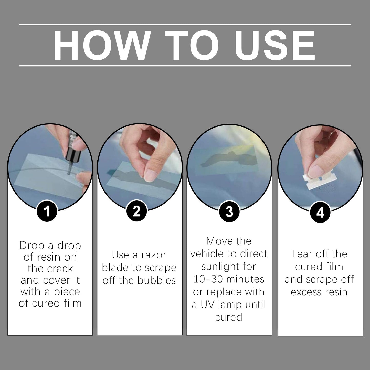 Homonth Windshield Crack Repair Clear Vision Automotive Front…