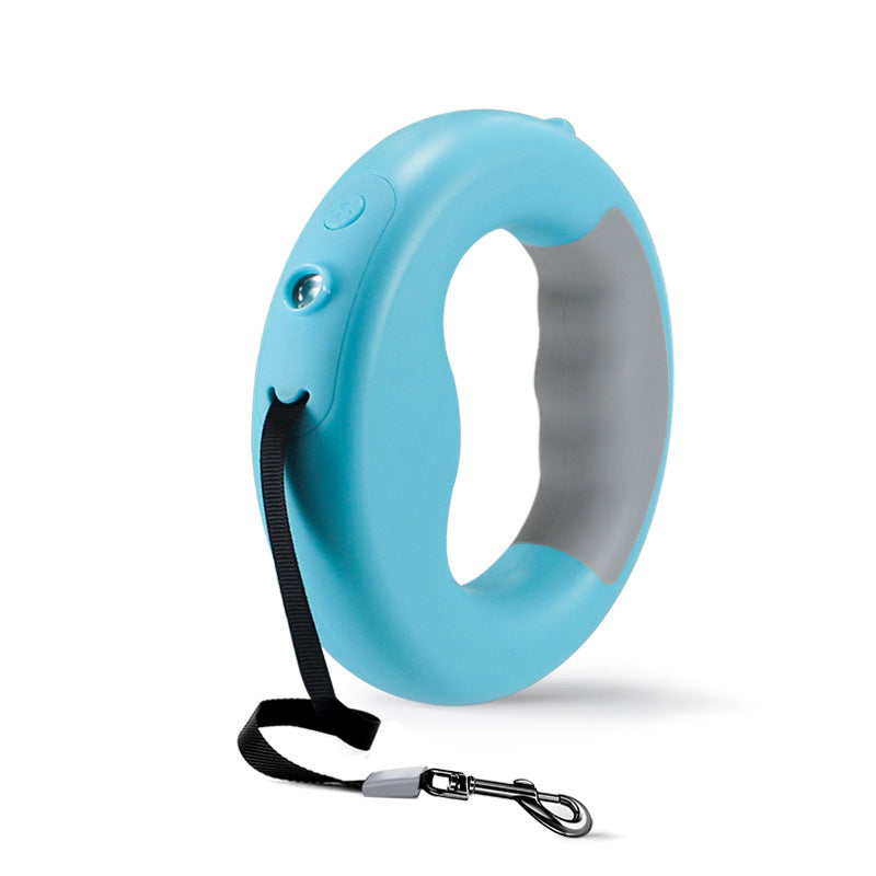 LED Light Dog Rope Pet Automatic Retractable Leash Ring Luminous