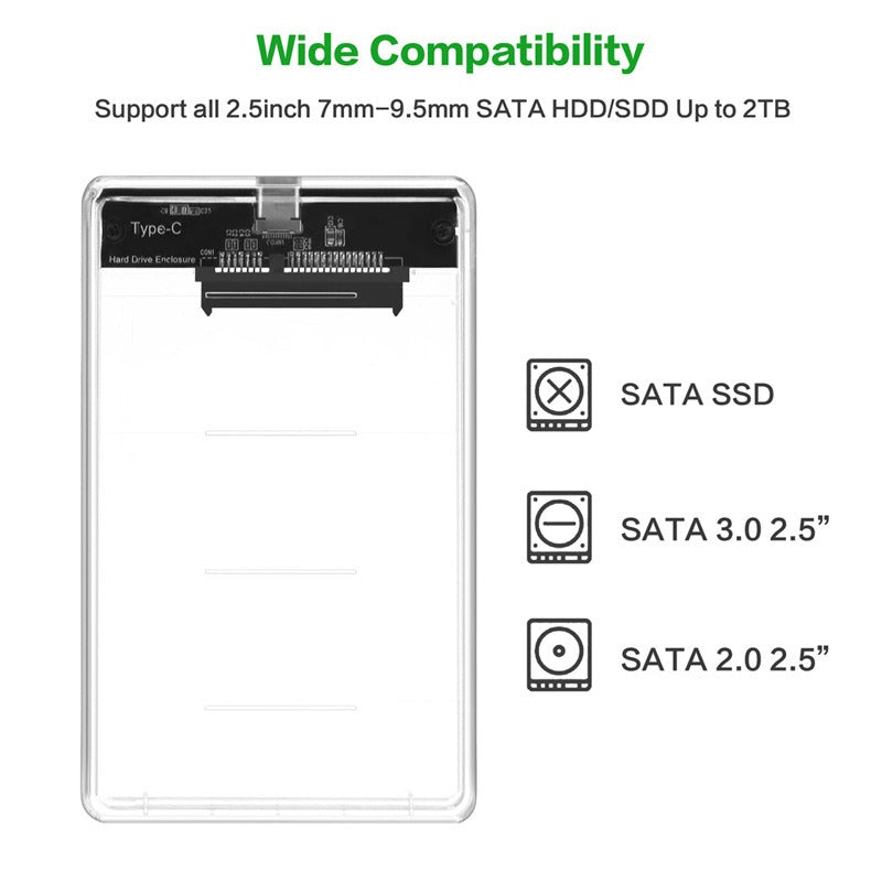 2.5-Inch Type-C Portable Hard Drive Enclosure