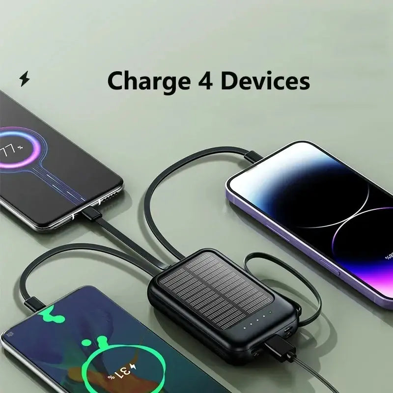 Mini Solar Power Bank Comes 20000mah Outdoor Camping Portable Large