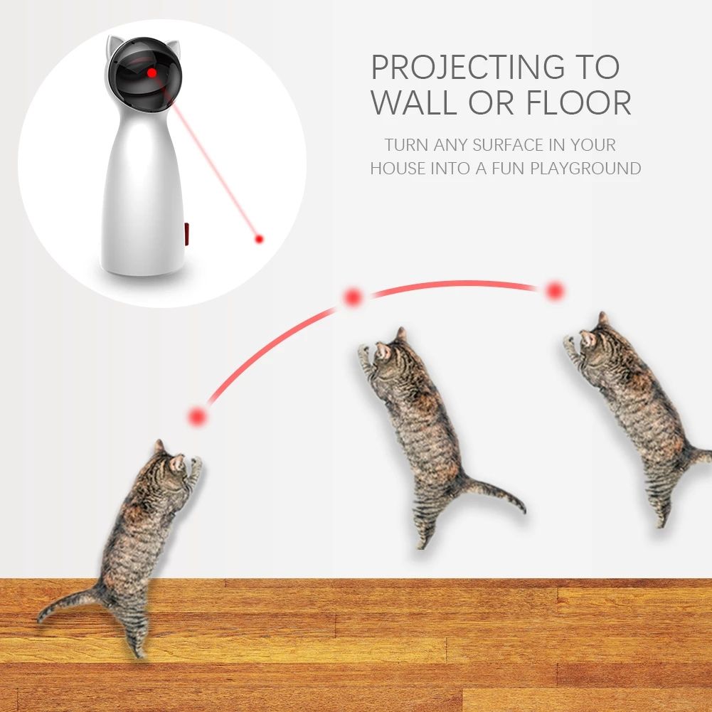 Bear Laser Cat Teaser Automatic Laser Cat Teaser LED Red