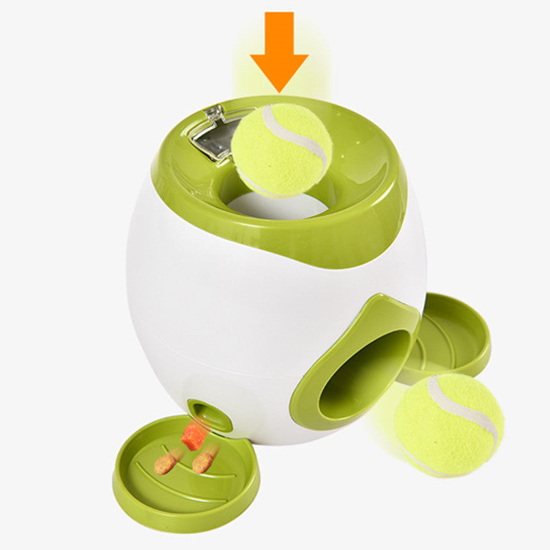 2 Balls Launcher Toy Dog Toy Slow Feeder Remote Puppy