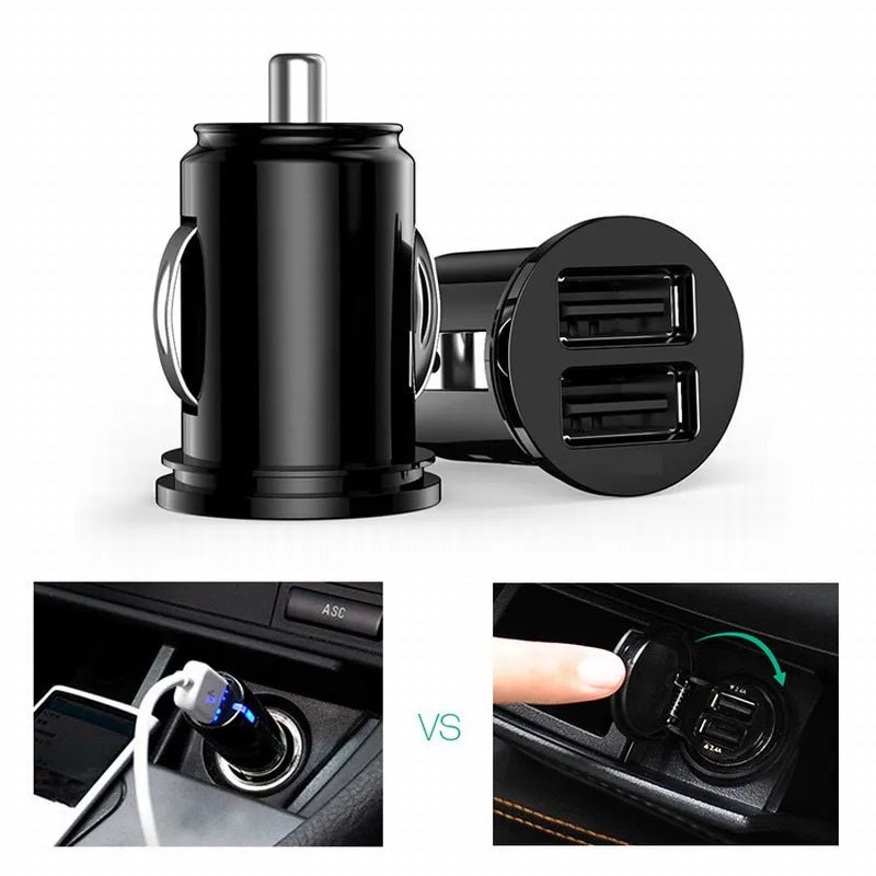 Car Truck Dual 2 Port USB Mini Charger Adapter 12v