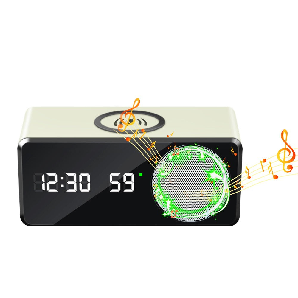 Wireless Charging Bluetooth Speaker with Clock