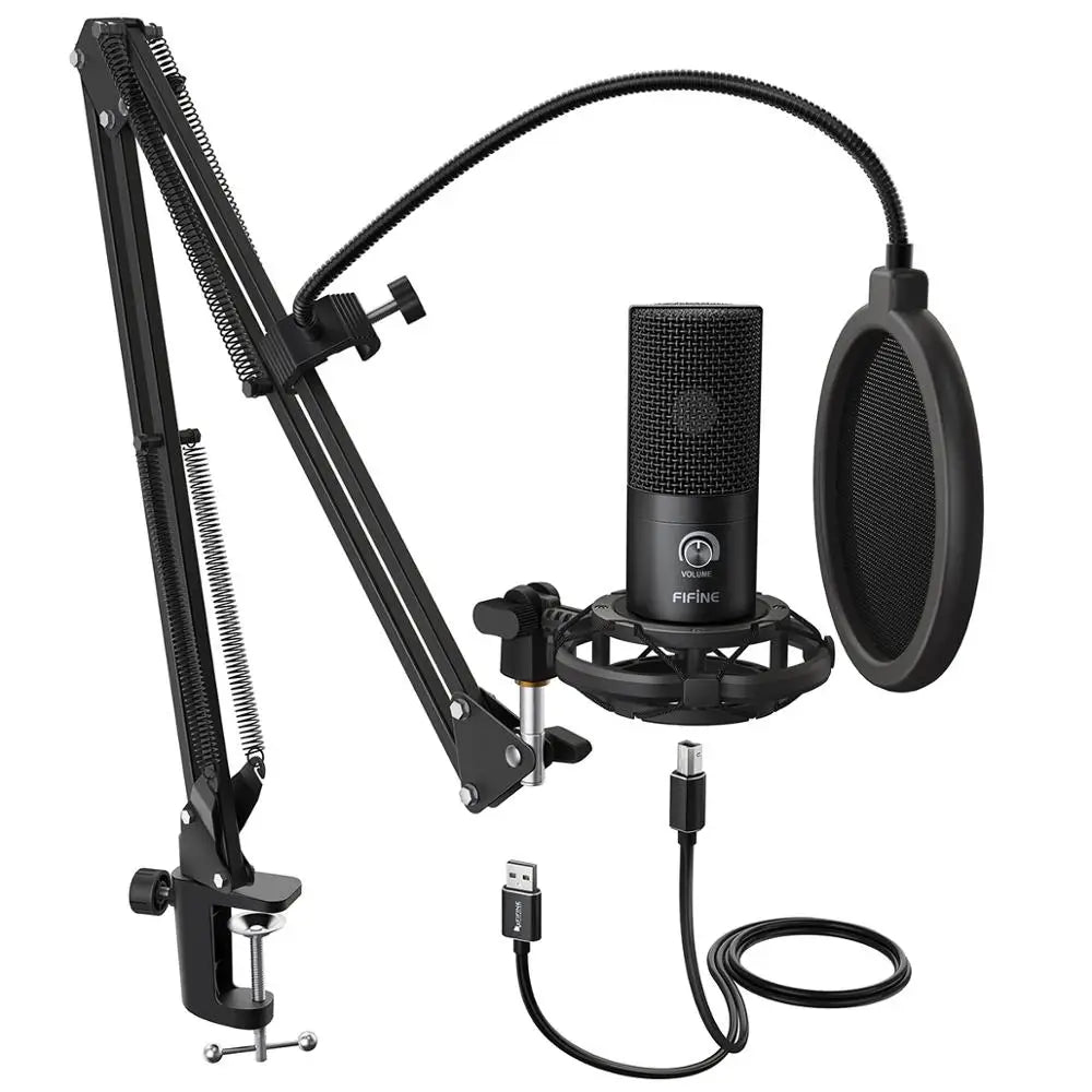 Fifine Studio Condenser Microphone | Professional USB Audio