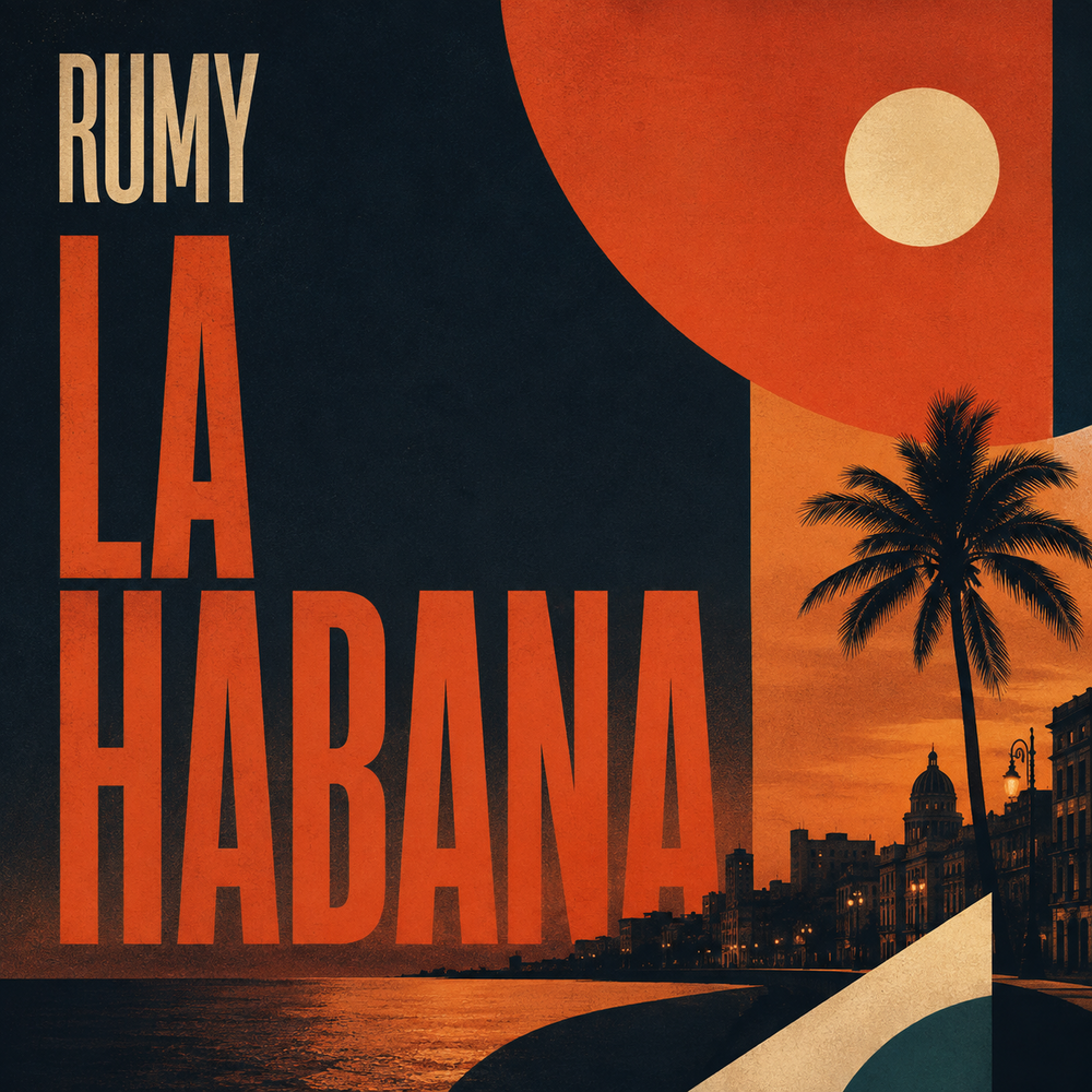 RUMY La Habana cover in orange and navy
