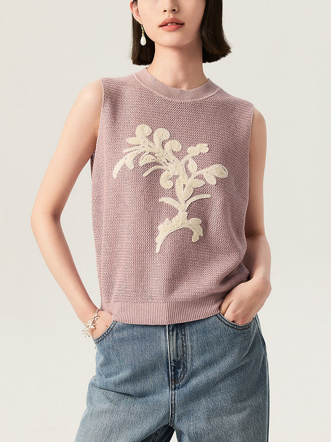 RYLÉMI embroidered knit top editorial