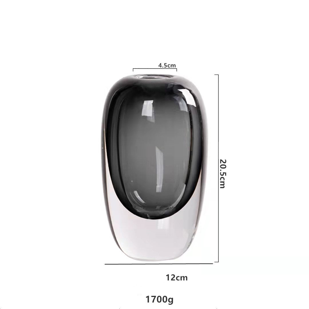 Design Light Luxury Thick Transparent Glass Vase Decoration…