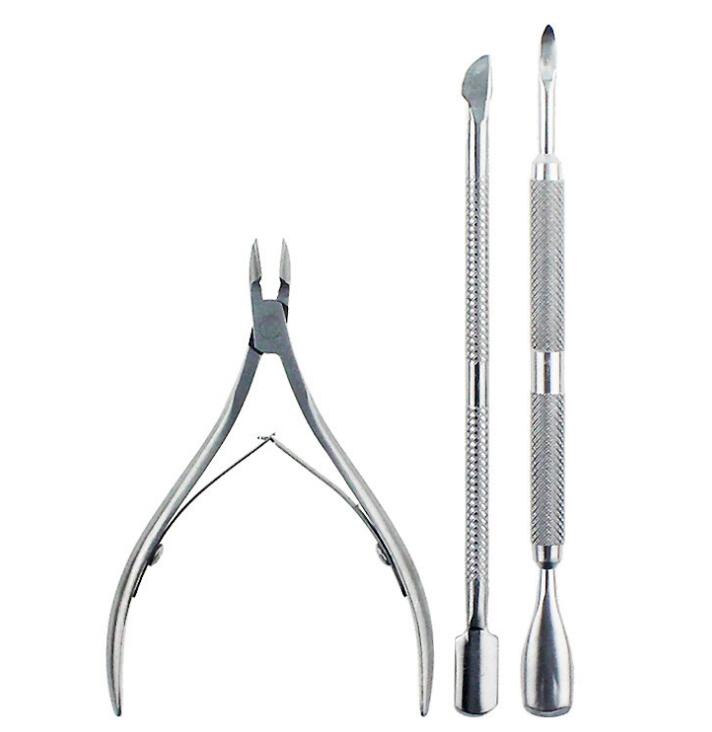 Cuticle Nipper with Cuticle Pusher- Professional Grade Stainless Steel Cuticle Remover and Cutter - Durable Manicure and Pedicure Tool