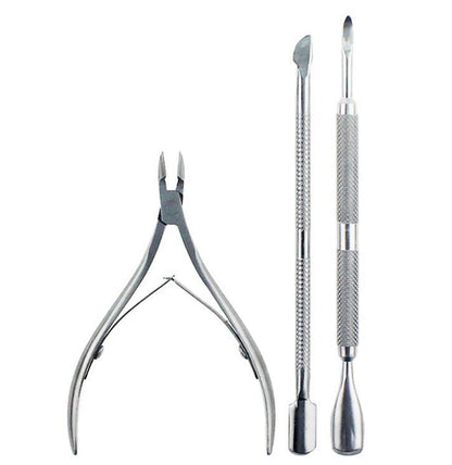 Cuticle Nipper with Cuticle Pusher- Professional Grade Stainless Steel Cuticle Remover and Cutter - Durable Manicure and Pedicure Tool