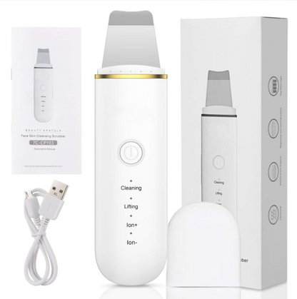 Ultrasonic Skin Scrubber Facial Cleaner Ion Acne Blackhead Remover Peeling Shovel Cleaner Facial Massager Face Lift Machine