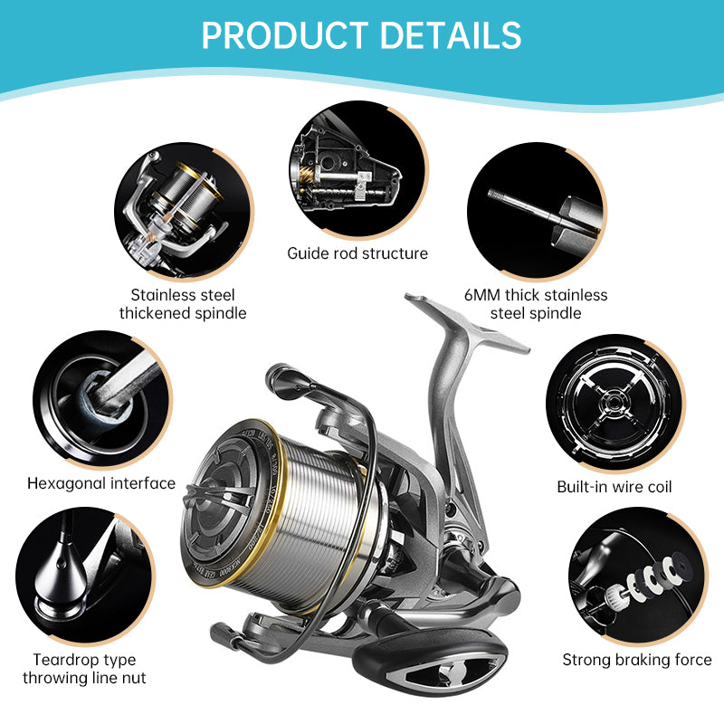 17+1bb 8000 14000 Series Aluminum Alloy Spool Fishing Reel 4