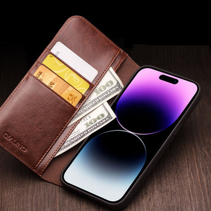 Suitable for iPhone 16 Promax phone case leather flip cover Apple 15 13 phone protective case card insertion