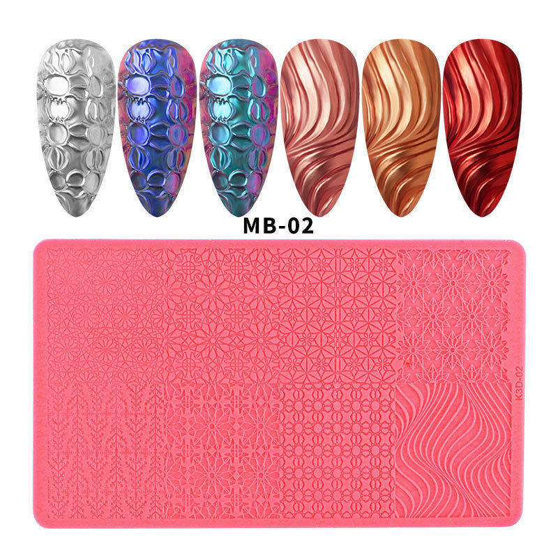 3D Embossed Nail Art Silicone Printing