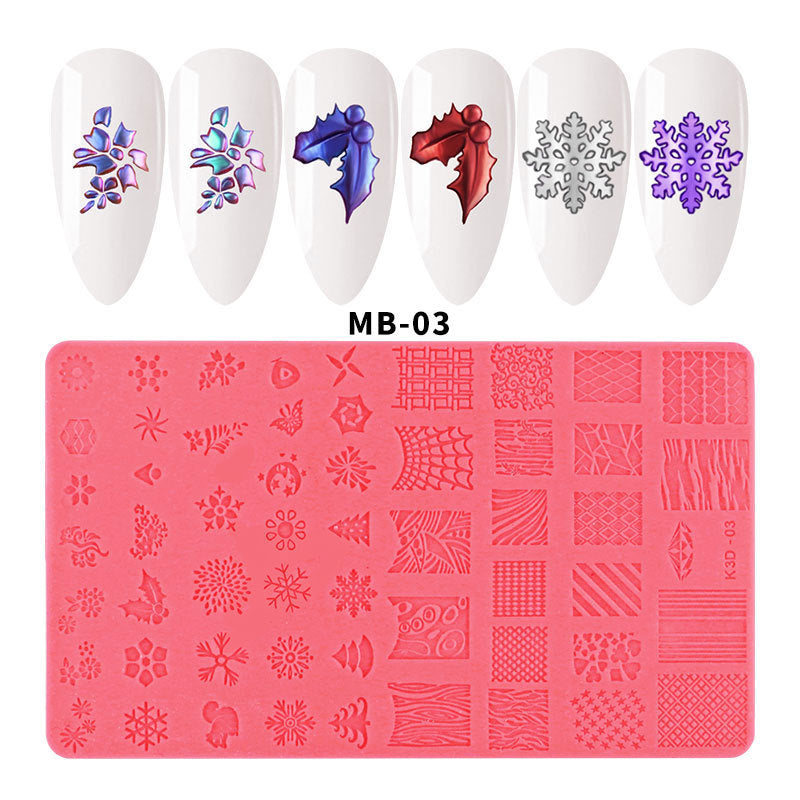 3D Embossed Nail Art Silicone Printing