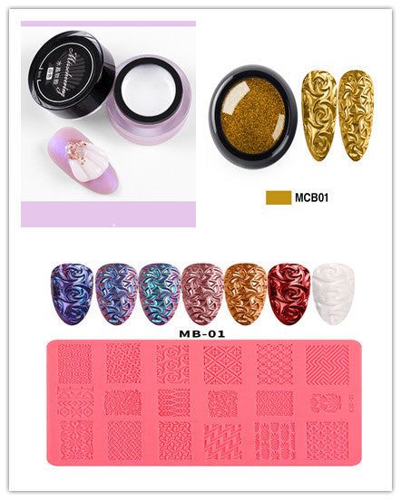 3D Embossed Nail Art Silicone Printing