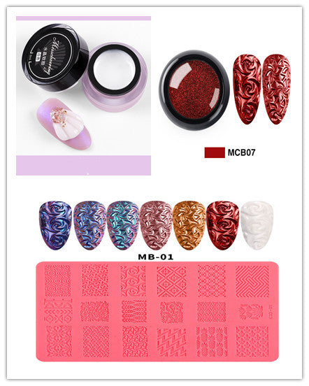 3D Embossed Nail Art Silicone Printing