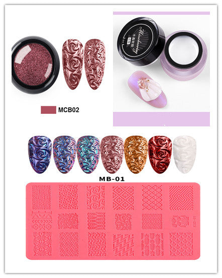 3D Embossed Nail Art Silicone Printing