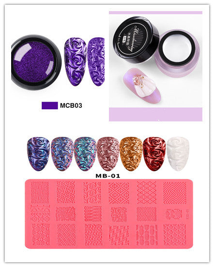 3D Embossed Nail Art Silicone Printing