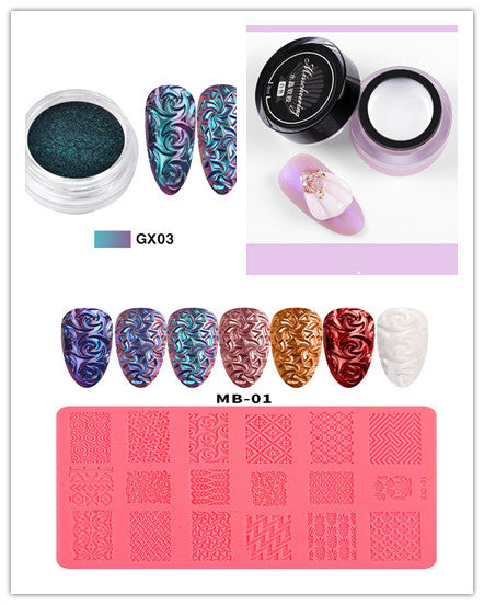 3D Embossed Nail Art Silicone Printing