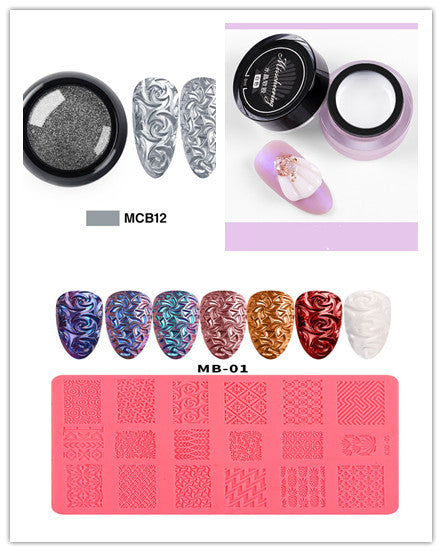 3D Embossed Nail Art Silicone Printing