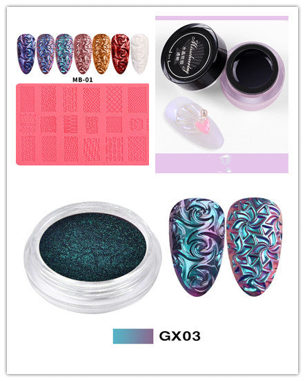 3D Embossed Nail Art Silicone Printing