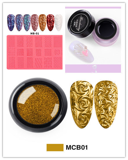 3D Embossed Nail Art Silicone Printing