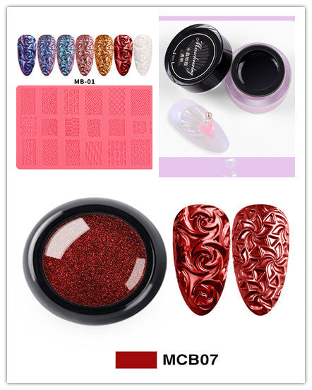 3D Embossed Nail Art Silicone Printing