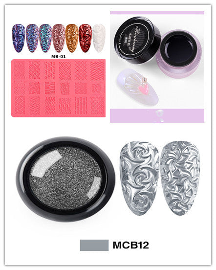 3D Embossed Nail Art Silicone Printing