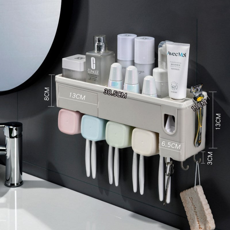 Creative Toothpaste Squeeze Toothbrush Rack