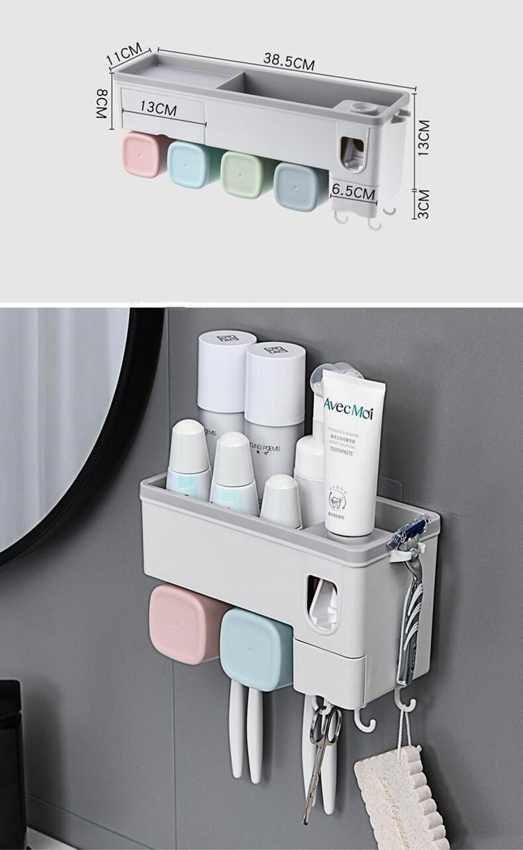 Creative Toothpaste Squeeze Toothbrush Rack