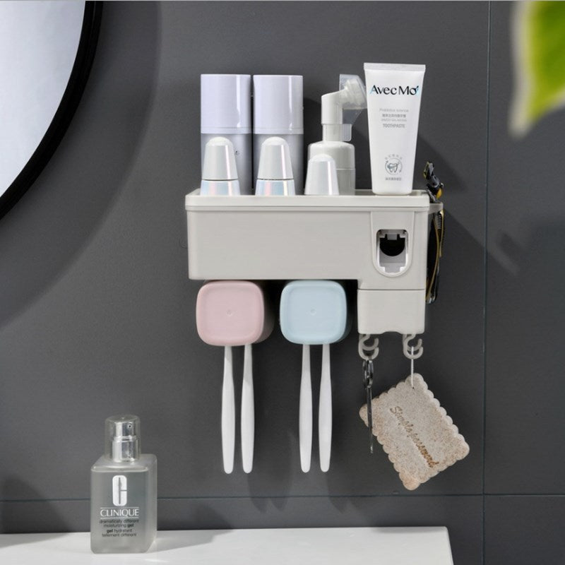 Creative Toothpaste Squeeze Toothbrush Rack