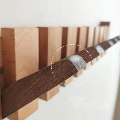 Black Walnut Coat Rack Wall Mounted Hook