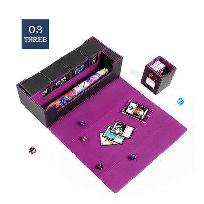 PU Leather Trading Cards Storage Box, holds 600+ cards, for Magic Game Cards, with magnetic closure and for commander decks