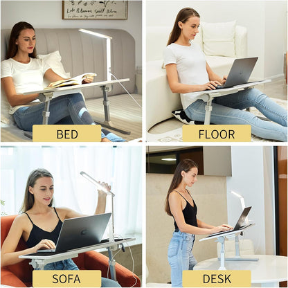 Lap Desk For Laptop, Portable Bed Table Desk, Laptop Desk With LED Light And Drawer