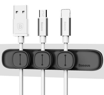 Baseus Pea Magnetic Cable Clamp USB Cable Manager Clip Desktop Charging Cable Winder