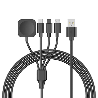 Square four in one watch wireless charging mobile phone charging cable data cable USB/TYPE-C optional