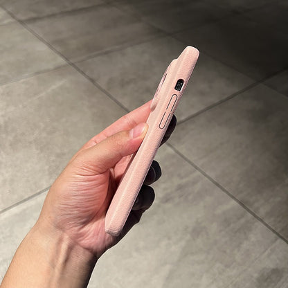 Suitable for iphone14promax mobile phone case suede pattern Apple 13 half package 12 anti-fall 11 net celebrity men's leather case