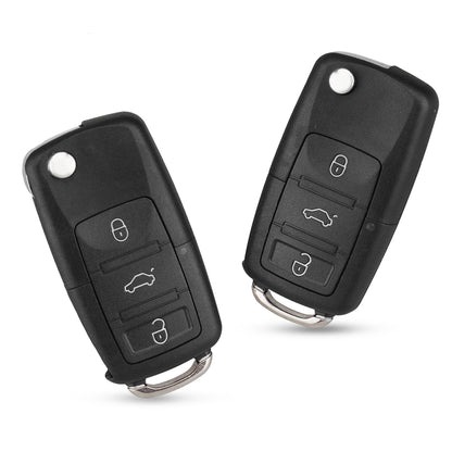 3 button Folding Car Remote Flip Key Shell Case Fob For VW Passat Polo Golf Touran Bora Ibiza Leon Octavia Fabia