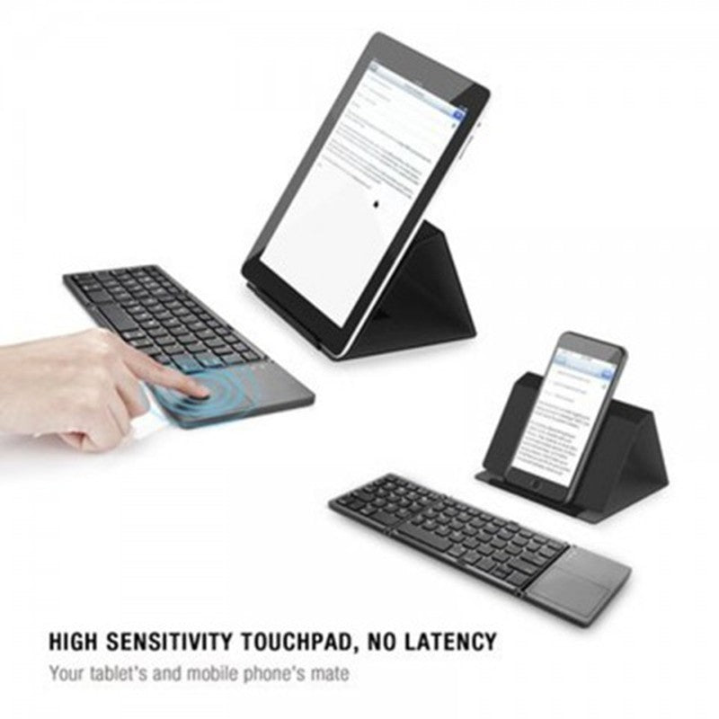 Folding Bluetooth Keyboard – Rechargeable, 64-Key, ABS Material