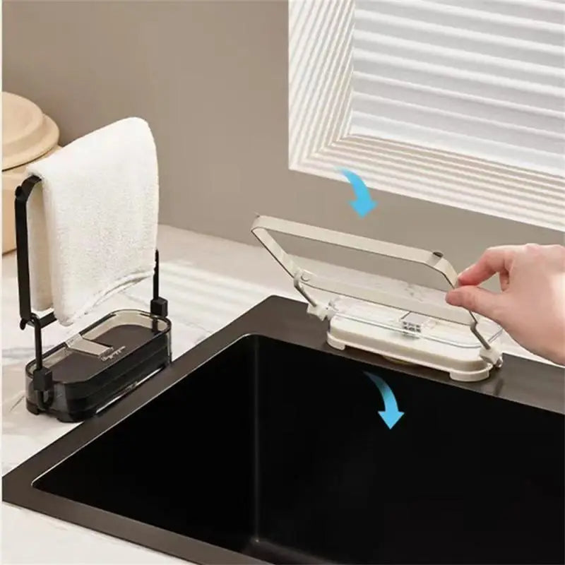 Hanging Mesh Sink Strainer Rack – Foldable Kitchen Drain Basket