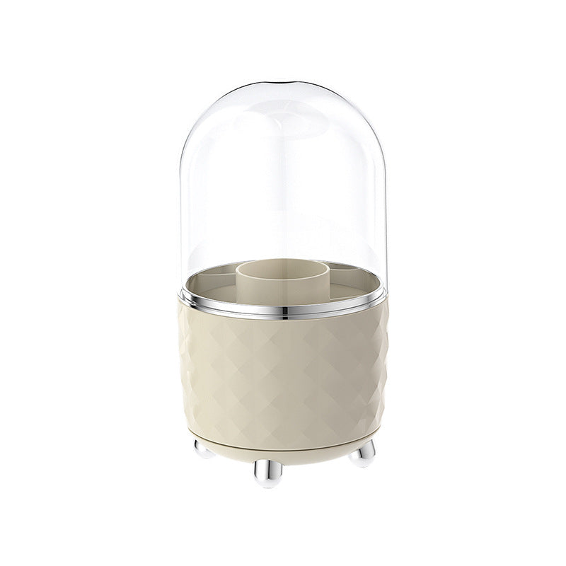 Rotating makeup brush cashier box home desktop large capacity covered dustproof separate receiving box