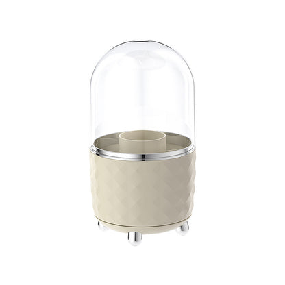 Rotating makeup brush cashier box home desktop large capacity covered dustproof separate receiving box