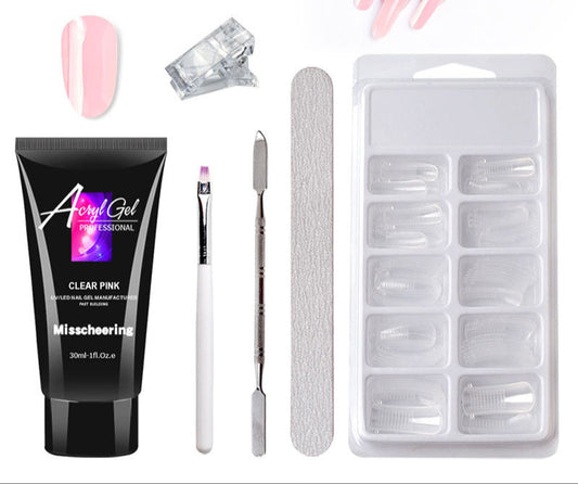 Painless Extension Gel Nail Art Without Paper Holder Quick Model Painless Crystal Gel Set