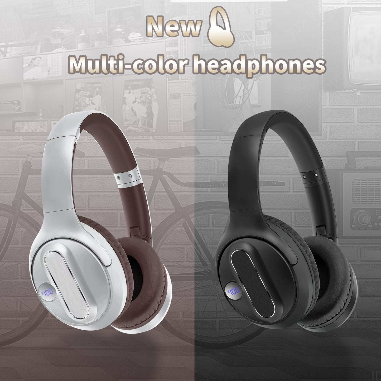 AKZ-13b American retro wireless Bluetooth headset with battery display and long battery life