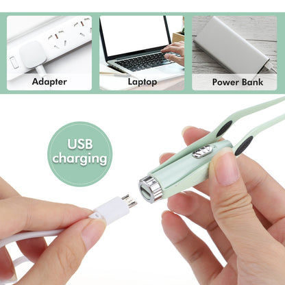 Illuminated Ear Scoop Ear Cleaner Pick Earmuff Ear Pick Visual Ear Scoop Children's Luminous Earwax Tweezers Set